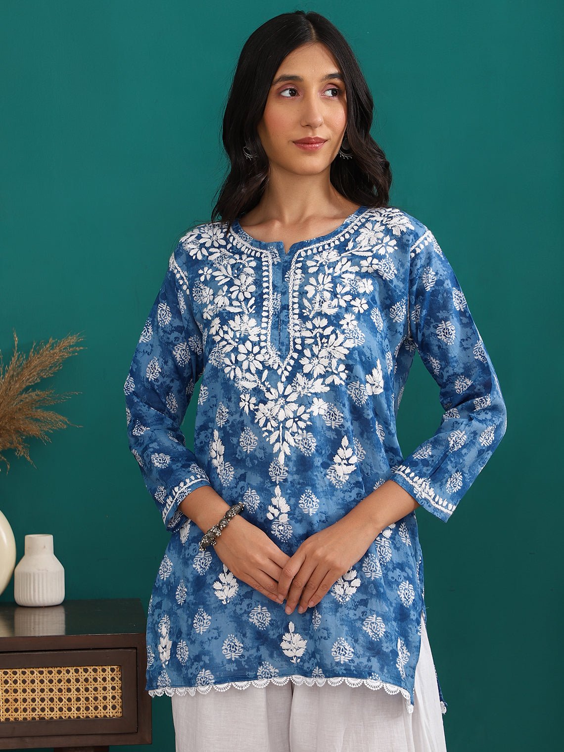 Cotton Chikankari Kurti Fabric – Dress365days